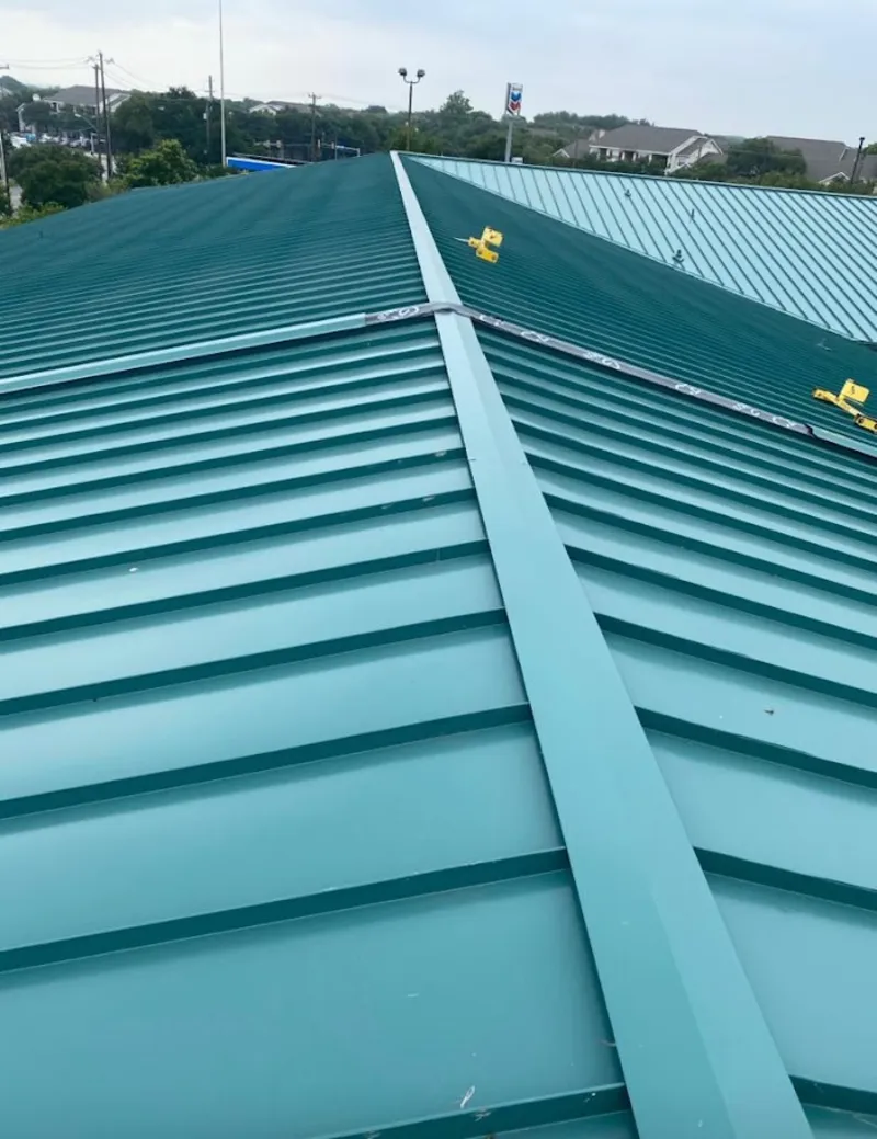 Green commercial metal roof ridge and valley for Metal Roof Repair in Lehighton